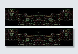 高尔夫别墅 住宅楼标准层平面