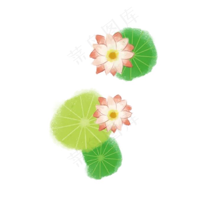 小清新风手绘荷花
