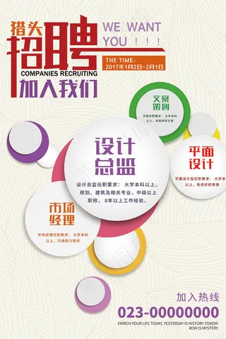 猎头招聘宣传海报