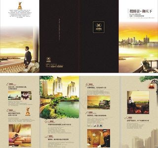 房地产四折页图片