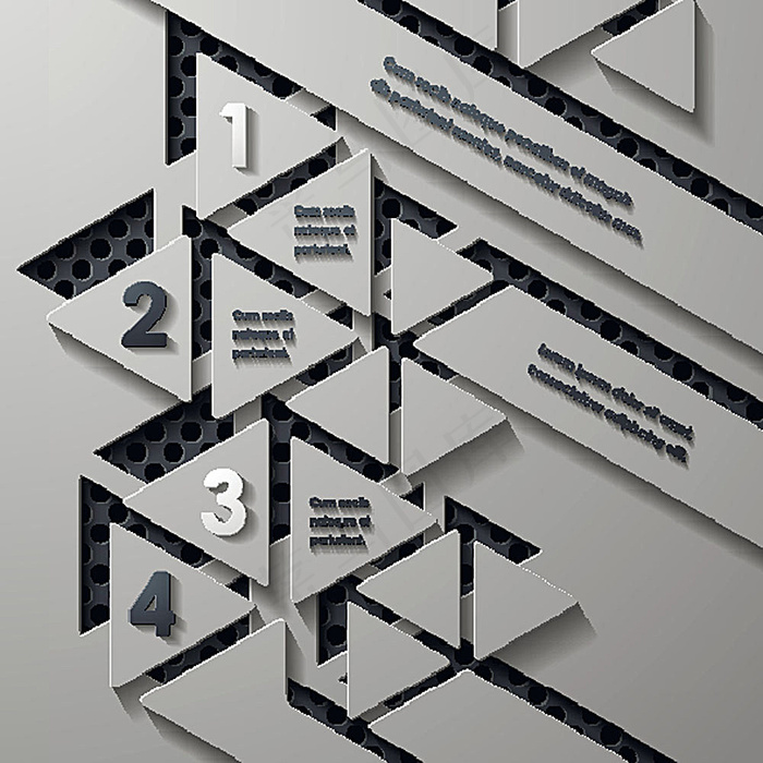 立体三角形目录模板