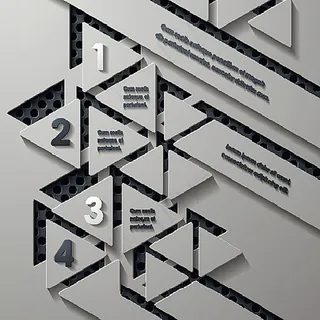 立体三角形目录模板