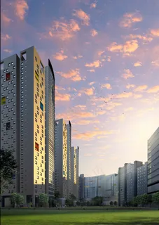 小区夕阳景观效果图图片 小区夕阳景观效果图图片