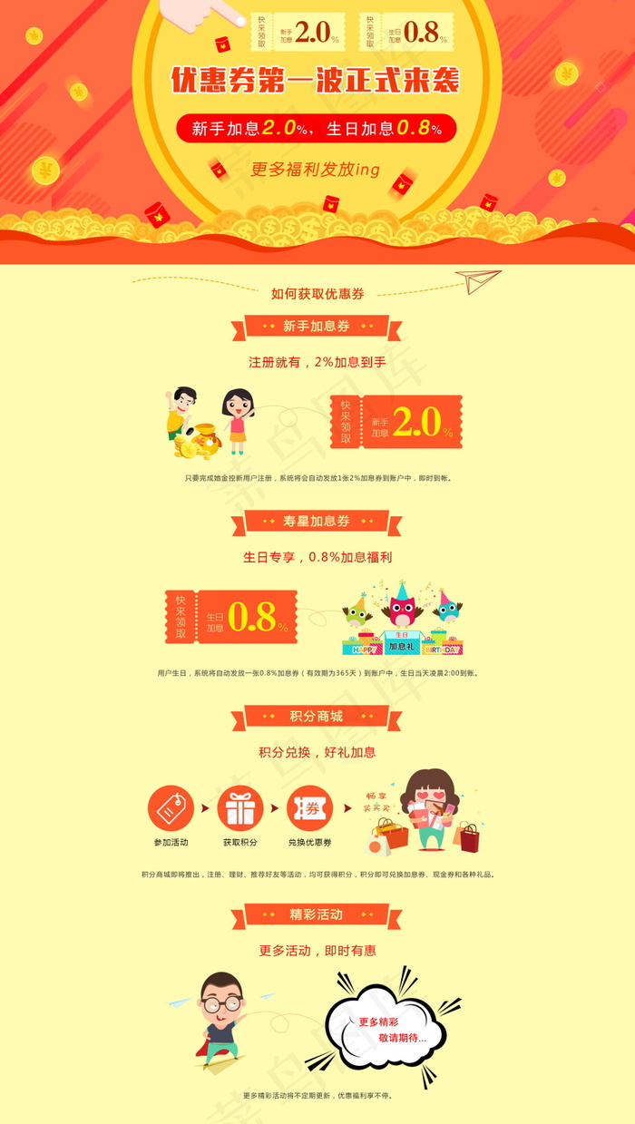 优惠券 互联网金融psd模版下载