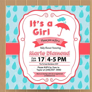 清新迎婴派对海报图片