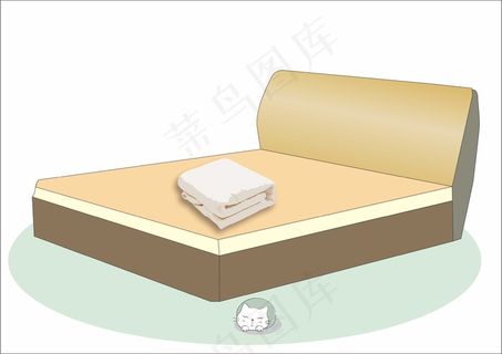 卡通 床 被子 猫