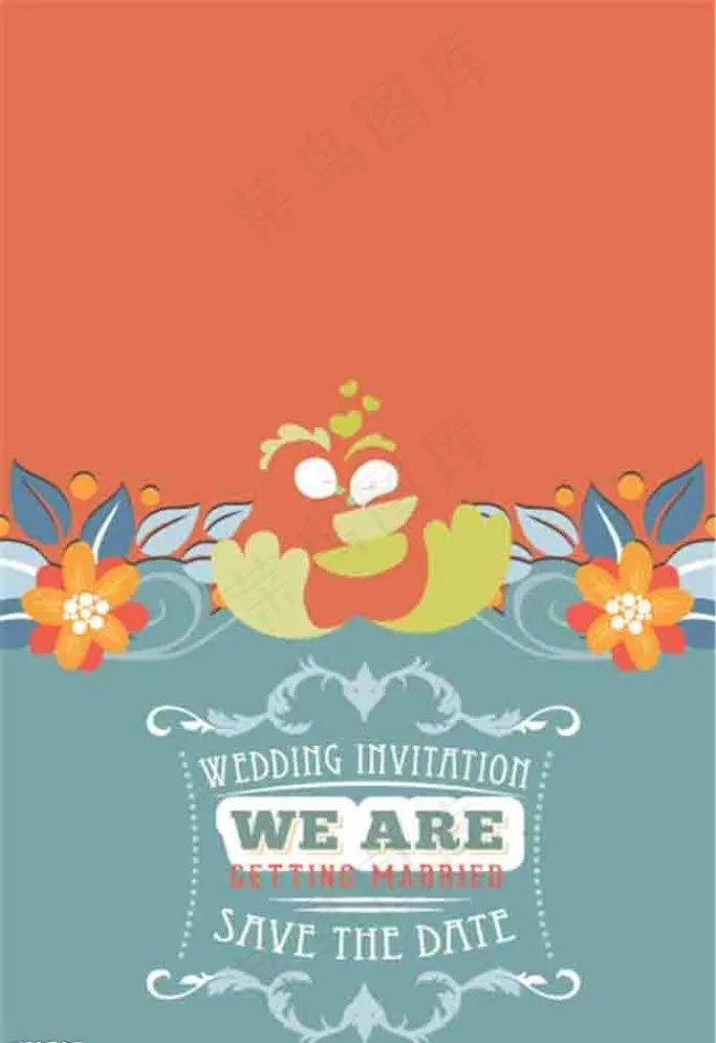 结婚邀请卡eps,ai矢量模版下载