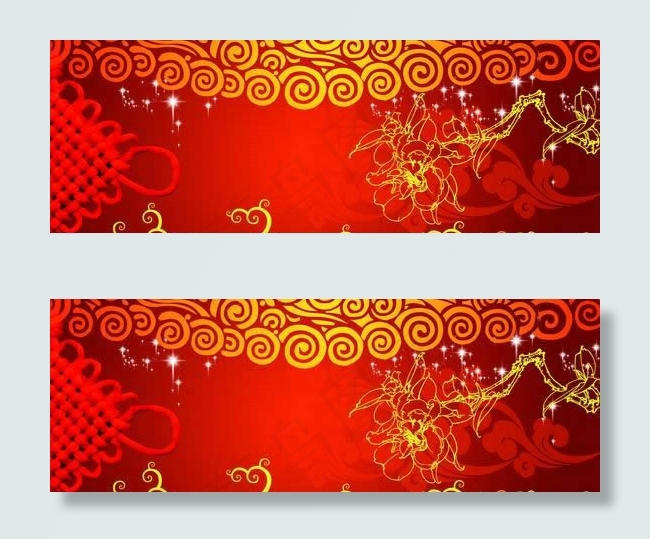 中国传统花纹云纹PSD素材