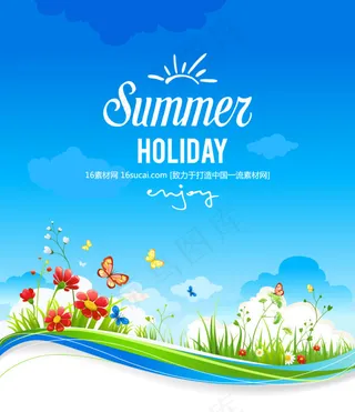 夏季背景植物花卉自然风景