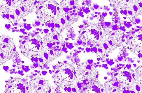 心型花纹紫色图片