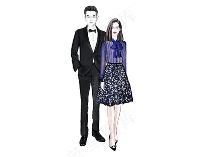 手绘人物明星服装设计画画绘画素描