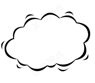 漫画黑白对话框标签