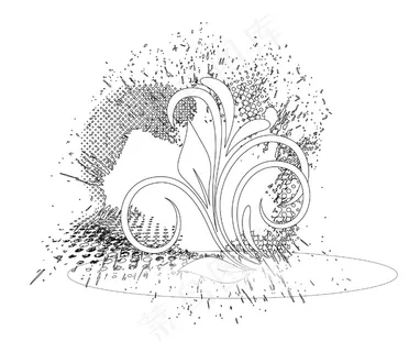 抚摸着只有垃圾色调纠结的背景矢量格...