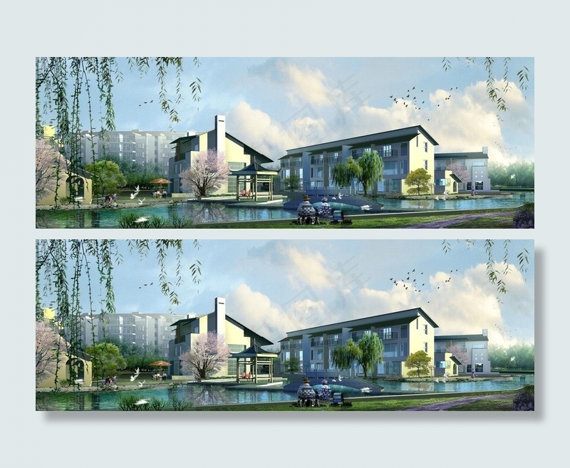 建筑景观效果图图片