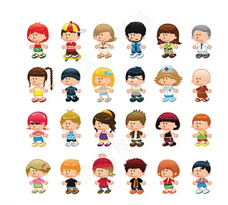 AI矢量卡通人物形象图片