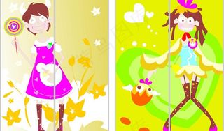 卡通移门图图片