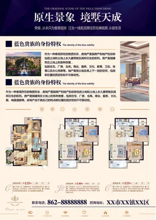 房产销售开盘A4海报宣传单页设计