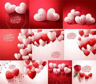 浪漫情人节海报设计矢量素材