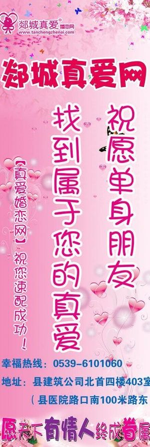 真爱婚恋网宣传展架图片