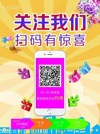 微信 海报 黄色背景海报