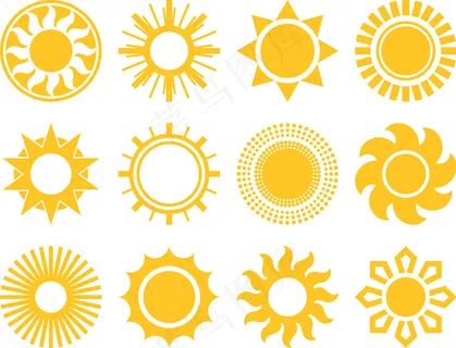 卡通太阳图案