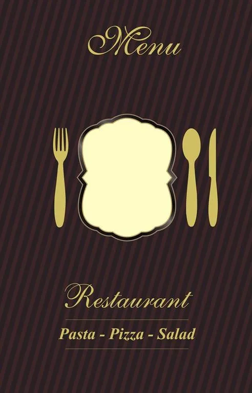 西餐厅菜单封面图片ai矢量模版下载