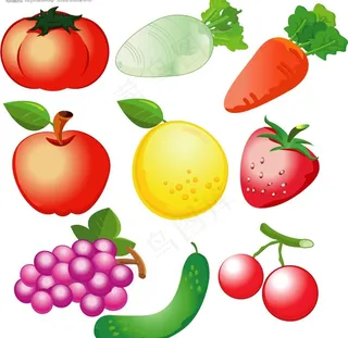 漂亮水果矢量图图片