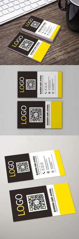 高档竖版商务简洁名片