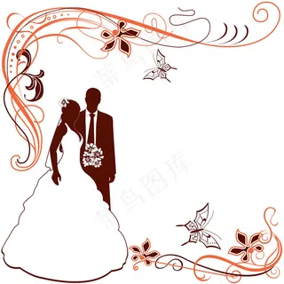 婚礼请帖背景图案图片