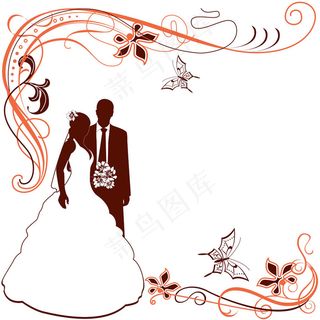 婚礼请帖背景图案图片