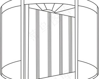 商务酒店门矢量图片