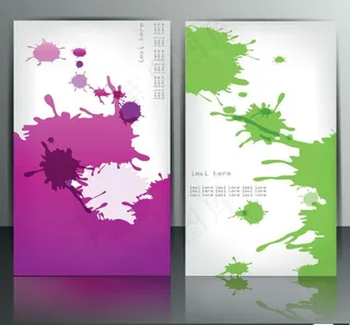 时尚泼墨名片图片