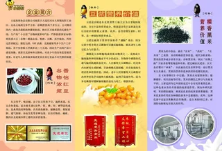 豆浆营养价值三折页图片