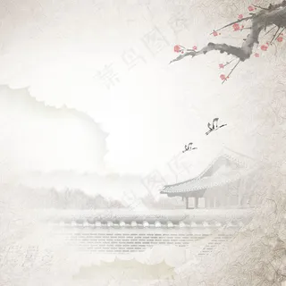 水墨山水古风主图直通车促销素材