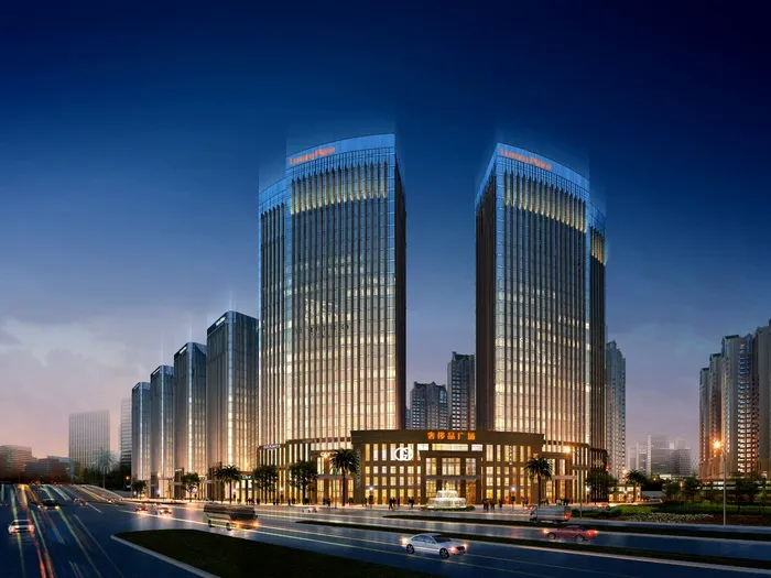 奢侈品广场建筑方案效果图图片