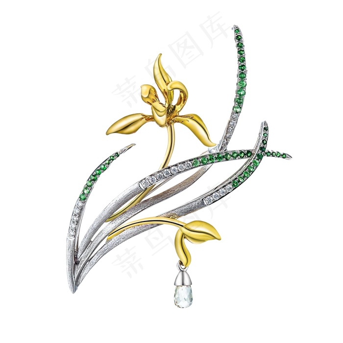 胸针饰品免抠素材PSD分层