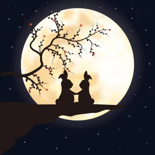夕阳下的动物剪影矢量素材, 夕阳下的动物剪影矢量素材,