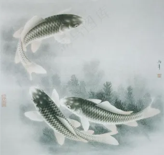 路雨年工笔鱼类选集图片