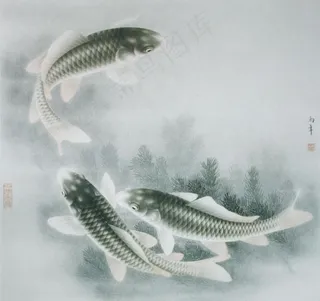 路雨年工笔鱼类选集图片
