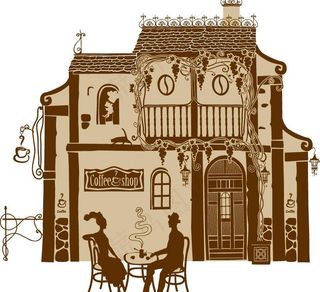 怀旧时尚咖啡厅图片