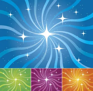 星光和旋转线矢量