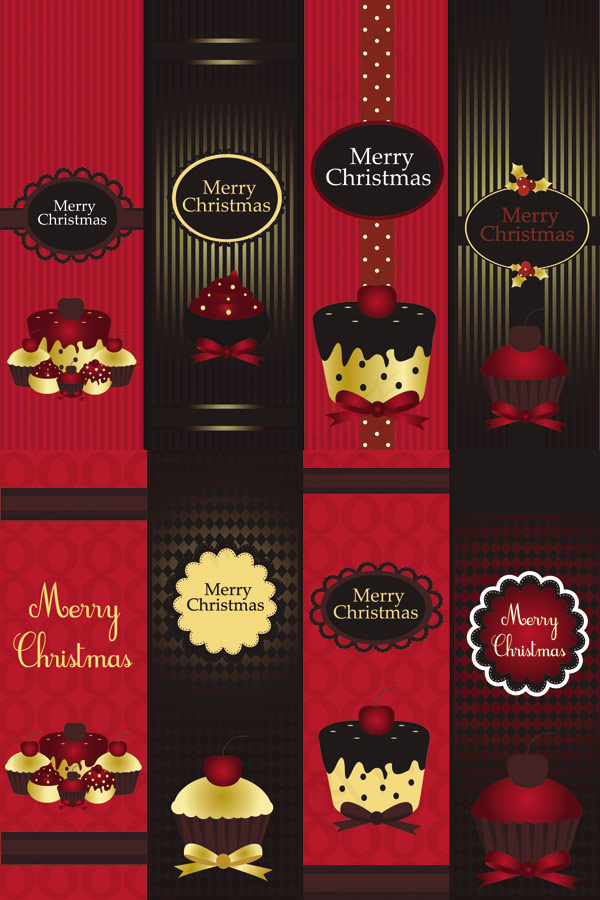 典雅的糕点海报——矢量素材