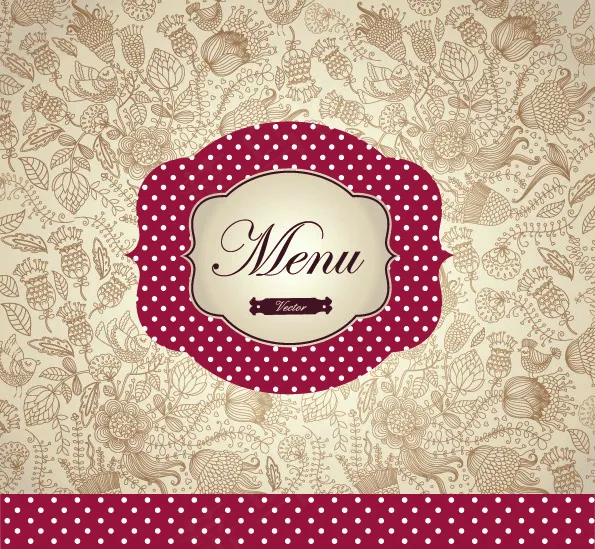 矢量欧式菜单花纹手绘背景eps,ai矢量模版下载