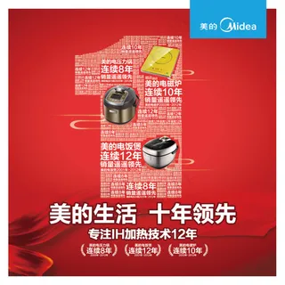 美的小家电抽奖箱正面设计