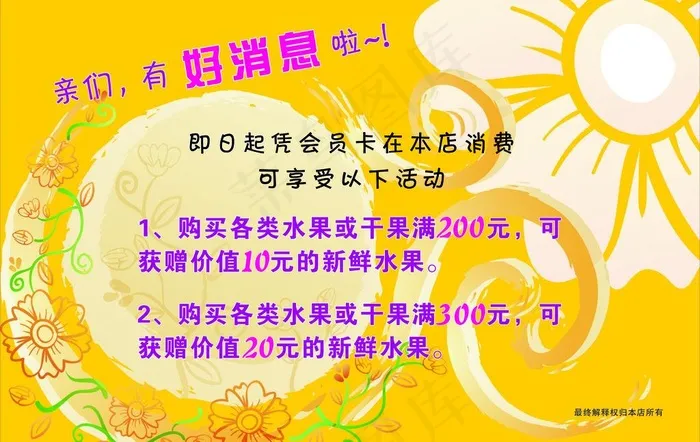 水果店海报图片cdr矢量模版下载