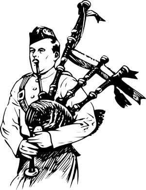 吹风笛的人剪贴画
