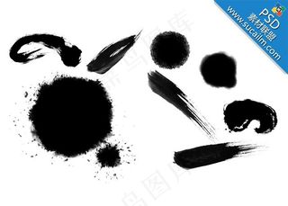 一套墨痕墨迹素材