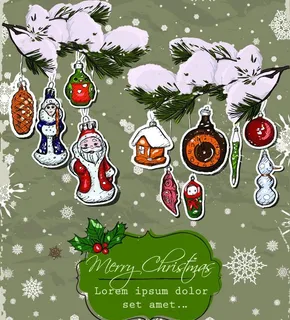 复古圣诞装饰品图片