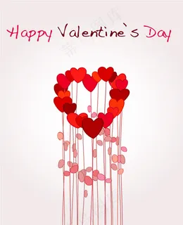 可爱的浪漫情人节贺卡矢量