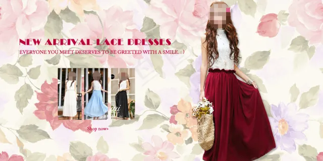 女装花海底纹海报